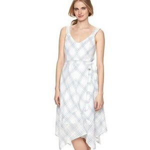 Lauren Conrad white plaid sleeveless dress